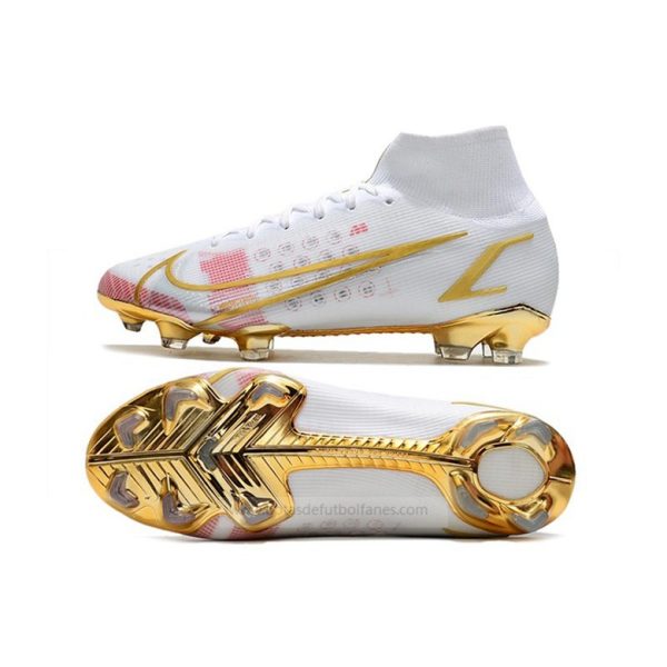 Nike Mercurial Superfly VIII Elite DF FG Blanco Rosado Rojo